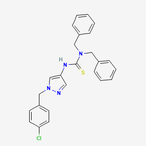 molecular formula C25H23ClN4S B4610134 N,N-二苄基-N'-[1-(4-氯苄基)-1H-吡唑-4-基]硫脲 