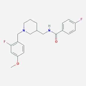 molecular formula C21H24F2N2O2 B4610157 4-fluoro-N-{[1-(2-fluoro-4-methoxybenzyl)-3-piperidinyl]methyl}benzamide 