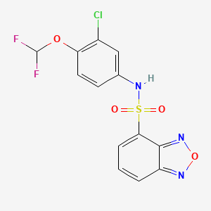 molecular formula C13H8ClF2N3O4S B4610164 N-[3-chloro-4-(difluoromethoxy)phenyl]-2,1,3-benzoxadiazole-4-sulfonamide 