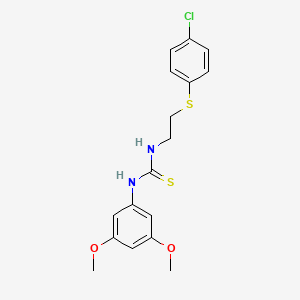 N-{2-[(4-CHLOROPHENYL)SULFANYL]ETHYL}-N'-(3,5-DIMETHOXYPHENYL)THIOUREA