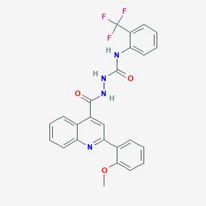 2-{[2-(2-methoxyphenyl)-4-quinolinyl]carbonyl}-N-[2-(trifluoromethyl)phenyl]hydrazinecarboxamide