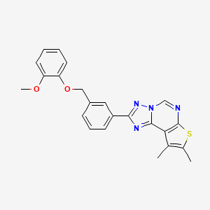 2-{3-[(2-methoxyphenoxy)methyl]phenyl}-8,9-dimethylthieno[3,2-e][1,2,4]triazolo[1,5-c]pyrimidine