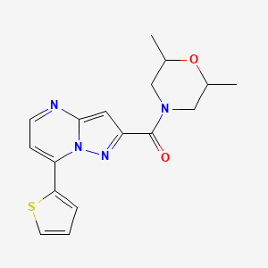 2-[(2,6-dimethyl-4-morpholinyl)carbonyl]-7-(2-thienyl)pyrazolo[1,5-a]pyrimidine