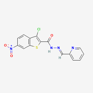 3-chloro-6-nitro-N'-(2-pyridinylmethylene)-1-benzothiophene-2-carbohydrazide