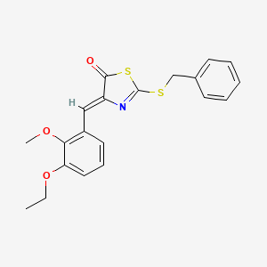 2-(benzylthio)-4-(3-ethoxy-2-methoxybenzylidene)-1,3-thiazol-5(4H)-one