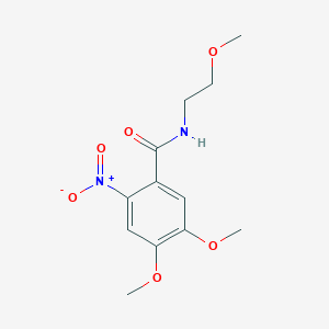 4,5-dimethoxy-N-(2-methoxyethyl)-2-nitrobenzamide