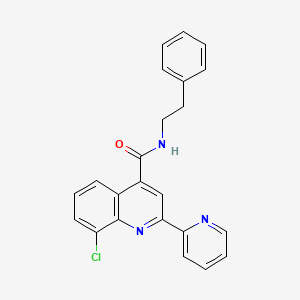 molecular formula C23H18ClN3O B4610257 8-氯-N-(2-苯乙基)-2-(2-吡啶基)-4-喹啉甲酰胺 