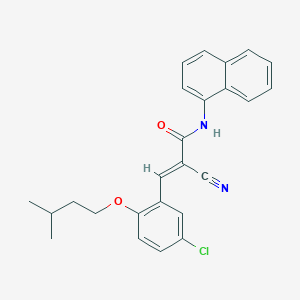 molecular formula C25H23ClN2O2 B4610266 3-[5-氯-2-(3-甲基丁氧基)苯基]-2-氰基-N-1-萘甲酰胺 