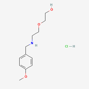 molecular formula C12H20ClNO3 B4610282 2-{2-[(4-methoxybenzyl)amino]ethoxy}ethanol hydrochloride 