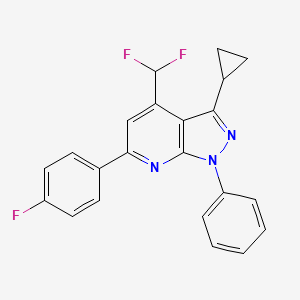 3-cyclopropyl-4-(difluoromethyl)-6-(4-fluorophenyl)-1-phenyl-1H-pyrazolo[3,4-b]pyridine