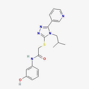 N-(3-hydroxyphenyl)-2-{[4-isobutyl-5-(3-pyridinyl)-4H-1,2,4-triazol-3-yl]thio}acetamide