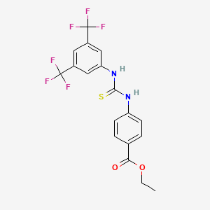 ethyl 4-[({[3,5-bis(trifluoromethyl)phenyl]amino}carbonothioyl)amino]benzoate