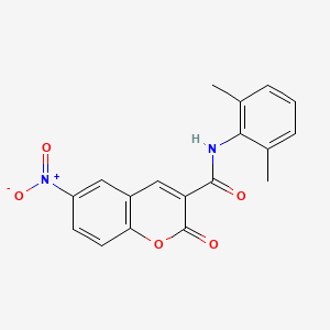 molecular formula C18H14N2O5 B4610336 N-(2,6-二甲苯基)-6-硝基-2-氧代-2H-色烯-3-甲酰胺 