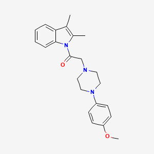 molecular formula C23H27N3O2 B4610339 1-{[4-(4-methoxyphenyl)-1-piperazinyl]acetyl}-2,3-dimethyl-1H-indole 