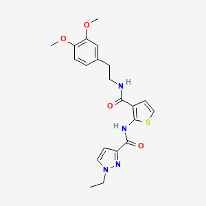 N-[3-({[2-(3,4-dimethoxyphenyl)ethyl]amino}carbonyl)-2-thienyl]-1-ethyl-1H-pyrazole-3-carboxamide