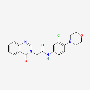 N-[3-chloro-4-(4-morpholinyl)phenyl]-2-(4-oxo-3(4H)-quinazolinyl)acetamide