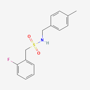 molecular formula C15H16FNO2S B4610389 1-(2-fluorophenyl)-N-(4-methylbenzyl)methanesulfonamide 