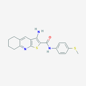 molecular formula C19H19N3OS2 B461039 3-amino-N-[4-(methylsulfanyl)phenyl]-5,6,7,8-tetrahydrothieno[2,3-b]quinoline-2-carboxamide 