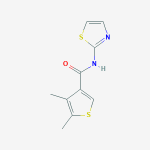 molecular formula C10H10N2OS2 B4610391 4,5-dimethyl-N-1,3-thiazol-2-yl-3-thiophenecarboxamide 