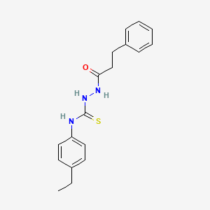 N-(4-ethylphenyl)-2-(3-phenylpropanoyl)hydrazinecarbothioamide