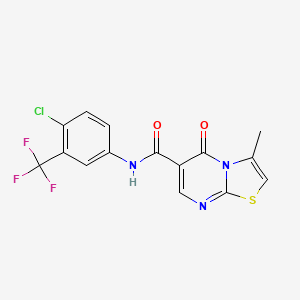 N-[4-chloro-3-(trifluoromethyl)phenyl]-3-methyl-5-oxo-5H-[1,3]thiazolo[3,2-a]pyrimidine-6-carboxamide