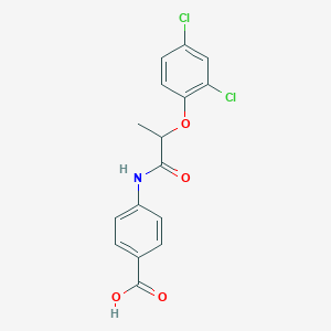 molecular formula C16H13Cl2NO4 B4610426 4-{[2-(2,4-二氯苯氧基)丙酰基]氨基}苯甲酸 CAS No. 6294-03-7