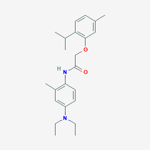 molecular formula C23H32N2O2 B4610430 N-[4-(diethylamino)-2-methylphenyl]-2-(2-isopropyl-5-methylphenoxy)acetamide 