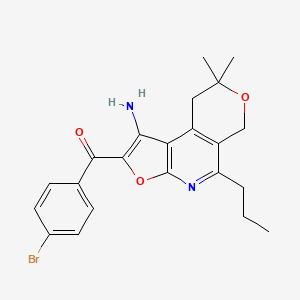 (1-amino-8,8-dimethyl-5-propyl-8,9-dihydro-6H-furo[2,3-b]pyrano[4,3-d]pyridin-2-yl)(4-bromophenyl)methanone