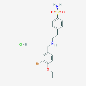 molecular formula C17H22BrClN2O3S B4610486 4-{2-[(3-溴-4-乙氧基苄基)氨基]乙基}苯磺酰胺盐酸盐 