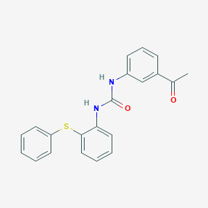 molecular formula C21H18N2O2S B4610499 N-(3-acetylphenyl)-N'-[2-(phenylthio)phenyl]urea 