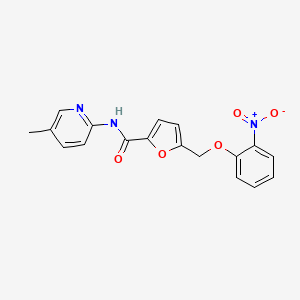 molecular formula C18H15N3O5 B4610509 N-(5-methyl-2-pyridinyl)-5-[(2-nitrophenoxy)methyl]-2-furamide 