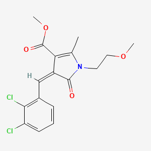 methyl (4Z)-4-(2,3-dichlorobenzylidene)-1-(2-methoxyethyl)-2-methyl-5-oxo-4,5-dihydro-1H-pyrrole-3-carboxylate