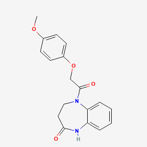 molecular formula C18H18N2O4 B4610531 5-[(4-甲氧基苯氧基)乙酰基]-1,3,4,5-四氢-2H-1,5-苯并二氮杂卓-2-酮 