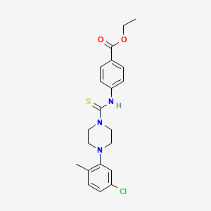 ETHYL 4-({[4-(5-CHLORO-2-METHYLPHENYL)PIPERAZINO]CARBOTHIOYL}AMINO)BENZOATE