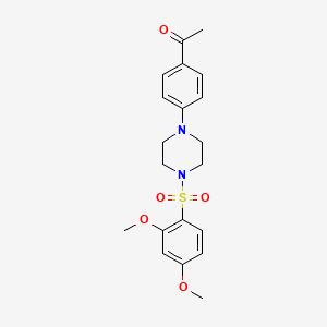 1-(4-{4-[(2,4-dimethoxyphenyl)sulfonyl]-1-piperazinyl}phenyl)ethanone