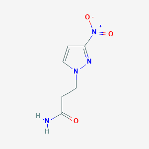 molecular formula C6H8N4O3 B4610567 3-(3-nitro-1H-pyrazol-1-yl)propanamide 