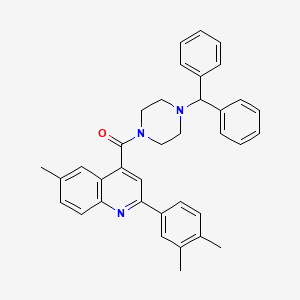 2-(3,4-dimethylphenyl)-4-{[4-(diphenylmethyl)-1-piperazinyl]carbonyl}-6-methylquinoline