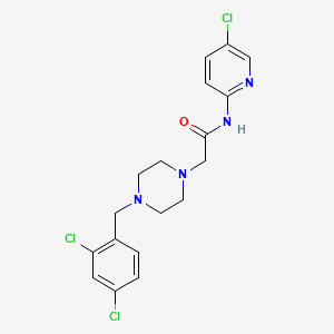 molecular formula C18H19Cl3N4O B4610593 N-(5-氯-2-吡啶基)-2-[4-(2,4-二氯苄基)-1-哌嗪基]乙酰胺 