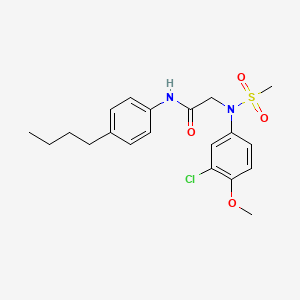 molecular formula C20H25ClN2O4S B4610612 N~1~-(4-butylphenyl)-N~2~-(3-chloro-4-methoxyphenyl)-N~2~-(methylsulfonyl)glycinamide 