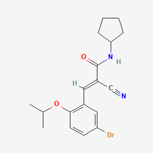 molecular formula C18H21BrN2O2 B4610620 3-(5-bromo-2-isopropoxyphenyl)-2-cyano-N-cyclopentylacrylamide 