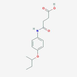 molecular formula C14H19NO4 B4610628 4-[(4-仲丁氧基苯基)氨基]-4-氧代丁酸 