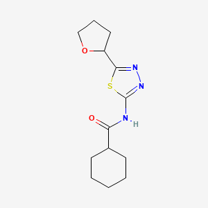 N-[5-(tetrahydro-2-furanyl)-1,3,4-thiadiazol-2-yl]cyclohexanecarboxamide