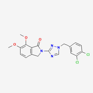 molecular formula C19H16Cl2N4O3 B4610691 2-[1-(3,4-dichlorobenzyl)-1H-1,2,4-triazol-3-yl]-6,7-dimethoxy-1-isoindolinone 