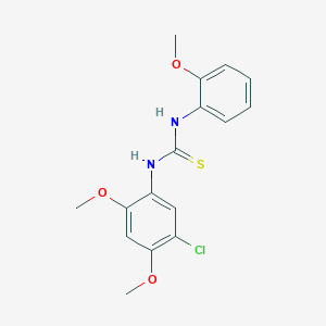 molecular formula C16H17ClN2O3S B4610710 N-(5-chloro-2,4-dimethoxyphenyl)-N'-(2-methoxyphenyl)thiourea 