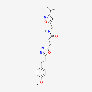 N-[(3-isopropyl-5-isoxazolyl)methyl]-3-{5-[2-(4-methoxyphenyl)ethyl]-1,3,4-oxadiazol-2-yl}propanamide