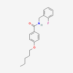 molecular formula C19H22FNO2 B4610743 N-(2-fluorobenzyl)-4-(pentyloxy)benzamide 