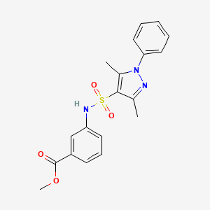 methyl 3-{[(3,5-dimethyl-1-phenyl-1H-pyrazol-4-yl)sulfonyl]amino}benzoate