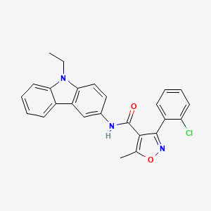 3-(2-chlorophenyl)-N-(9-ethyl-9H-carbazol-3-yl)-5-methyl-4-isoxazolecarboxamide