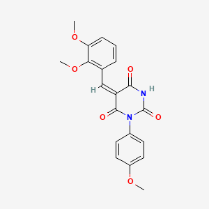 5-(2,3-dimethoxybenzylidene)-1-(4-methoxyphenyl)-2,4,6(1H,3H,5H)-pyrimidinetrione