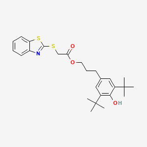 molecular formula C26H33NO3S2 B4610817 3-(3,5-di-tert-butyl-4-hydroxyphenyl)propyl (1,3-benzothiazol-2-ylthio)acetate 